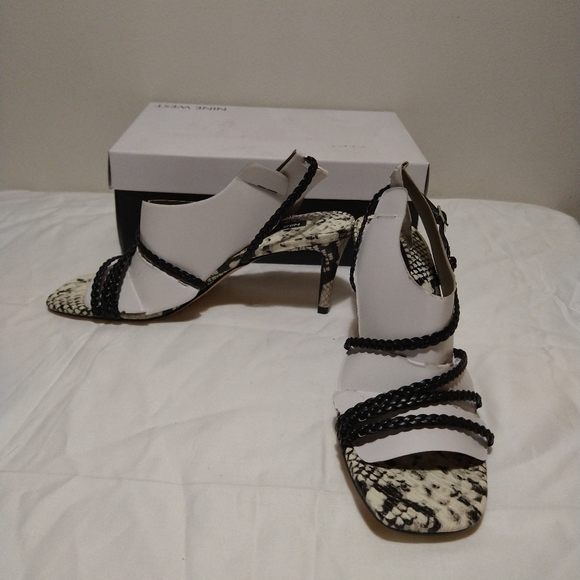 Nine West Game 2 Black Braided Strappy Sandals - Picture 4 of 15